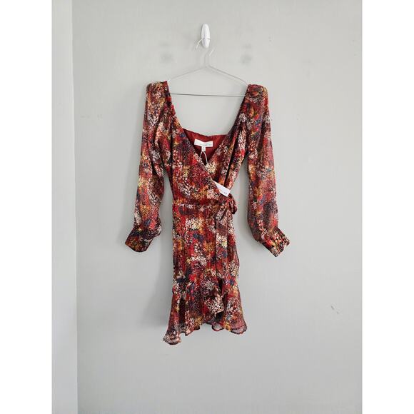 Adelyn Rar Rust Floral Mini Dress XS NWT - Picture 5 of 6